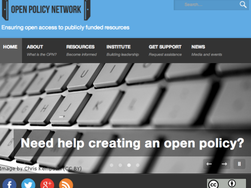 A picture of the Open Policy Network website's homepage  